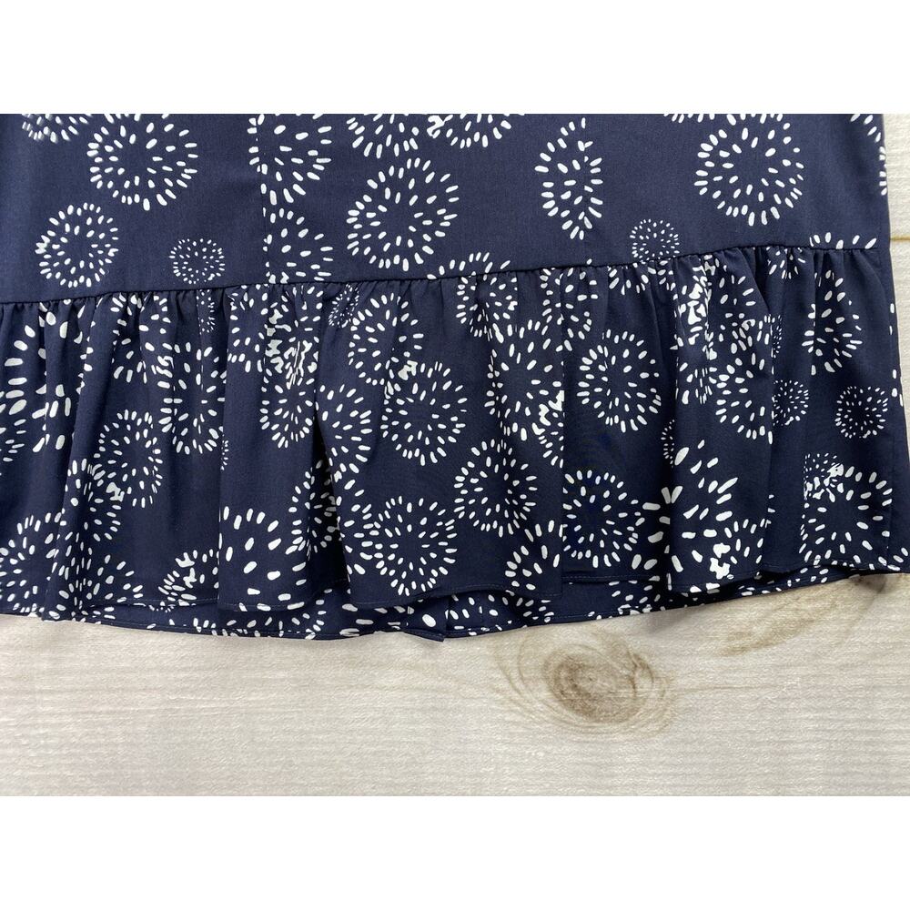 Cabi Top Womens S Sleeveless Button Up Blue Geometric Floral Mod Retro Boho - Picture 9 of 10